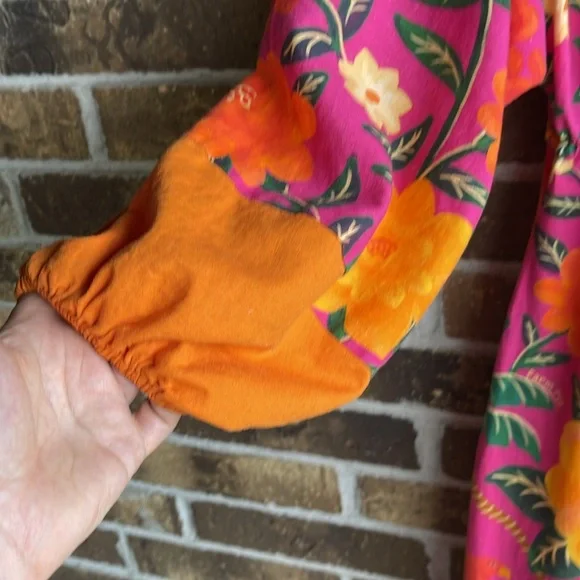 FARM farm rio patchwork embroidered dress Vibrant Floral Maxi Dress - Picture 5 of 14